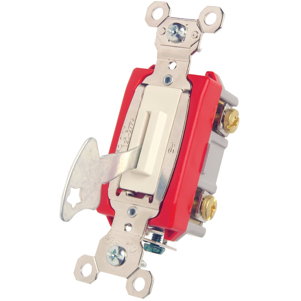 PS20AC1LAL Industrial Extra Heavy Duty Lock Switch Back and Side Wire, Light Almond
