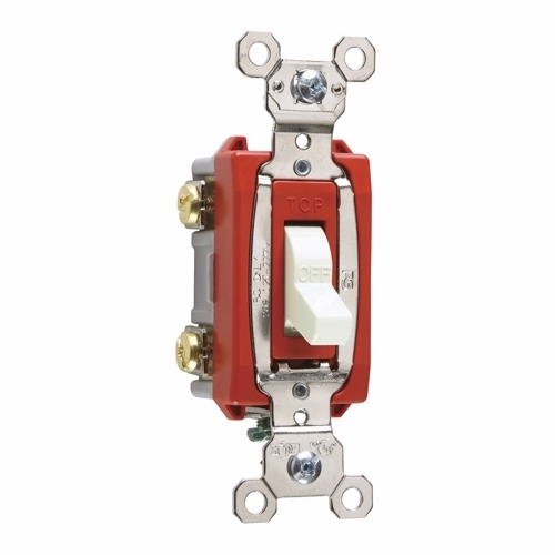 2pole Toggle Switch, Back and, Side Wire, 20amp 120/277volt, White