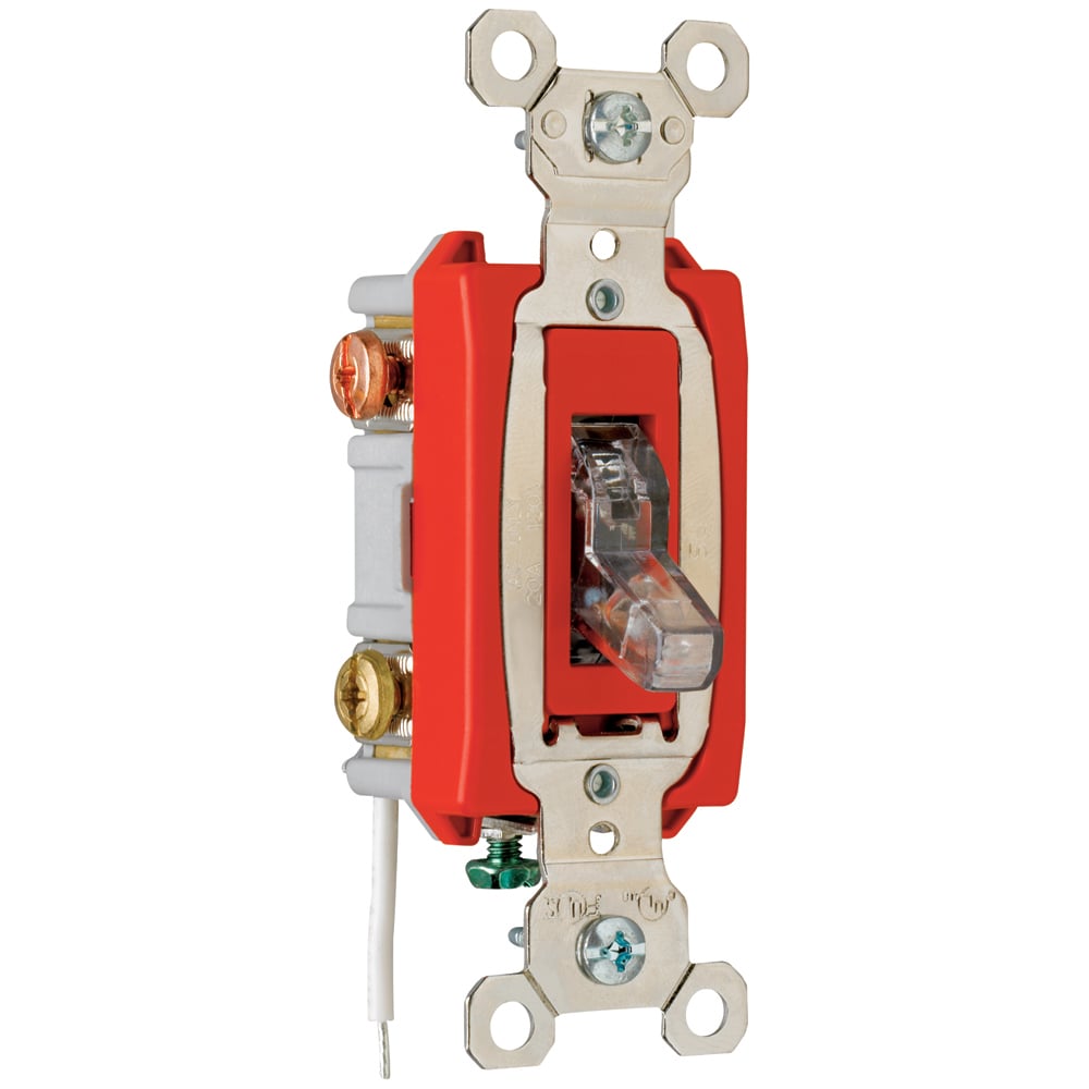 3way Pilot Lighted Switch, Back and, Side Wire, 20amp 120/277volt, Clear