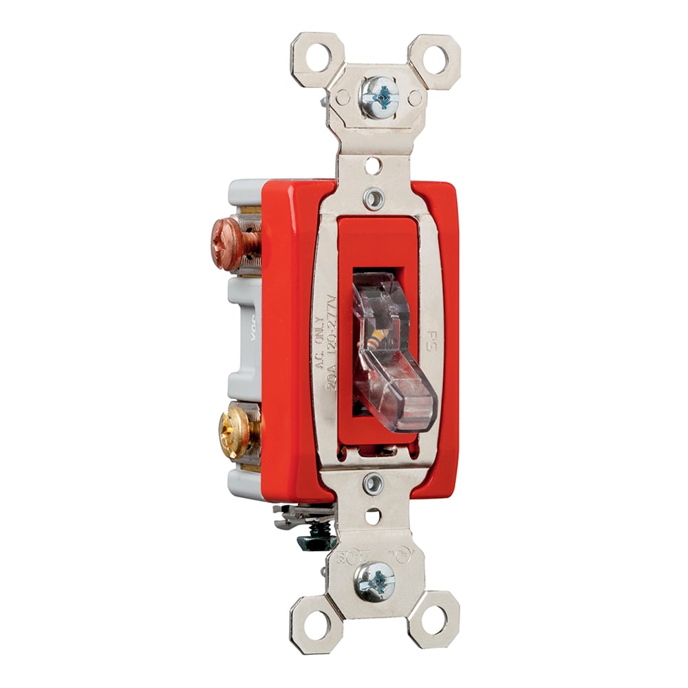 3way Lighted Switch, Back and, Side Wire, 20amp 120/277volt, Clear