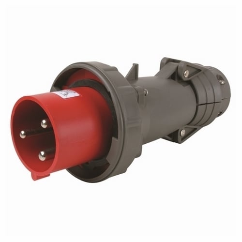 Double pole, Triple wire, Pin and Sleeve Plug. 60 amp, 480vac.