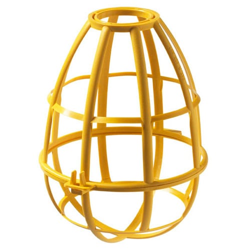EPCO, Safety Cage, Heavy Duty, Lamp Type: Incandescent Lamp,Compact Fluorescent Lamp,LED Lamp, Material: Plastic, Color: Yellow, For Use With: Deluxe Cord Light