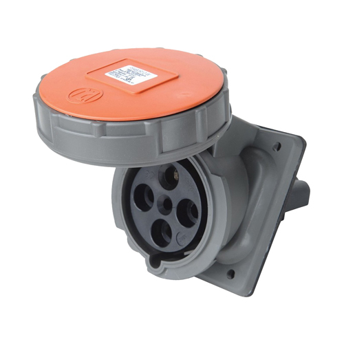 Three pole, Four wire, Pin and Sleeve Receptacle. 100 amp, 125/250 volt.