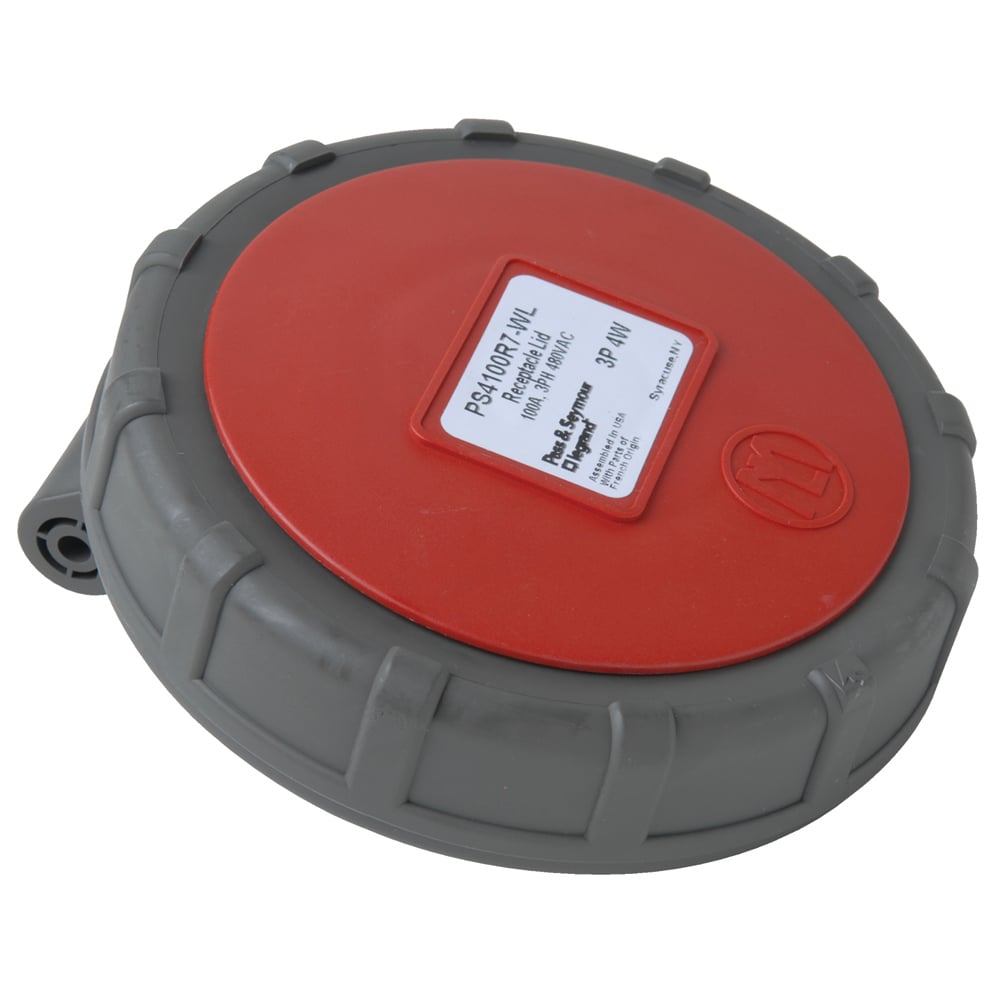 Three pole, Four wire, Pin and Sleeve Receptacle. 100 amp, 3/480 volt.