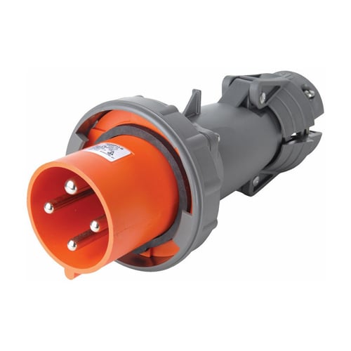 Three pole, Four wire, Pin and Sleeve Plug, 20 amp, 125/250 volt.