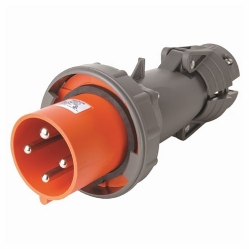 Triple pole, Four wire, Pin and Sleeve Plug. 6 amp, 120/240 vac.