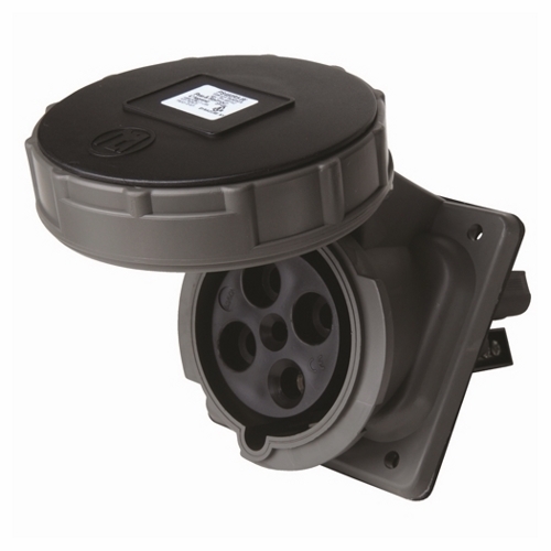 Three pole, Four wire, Pin and Sleeve Receptacle. 60 amp, 3/600 volt.