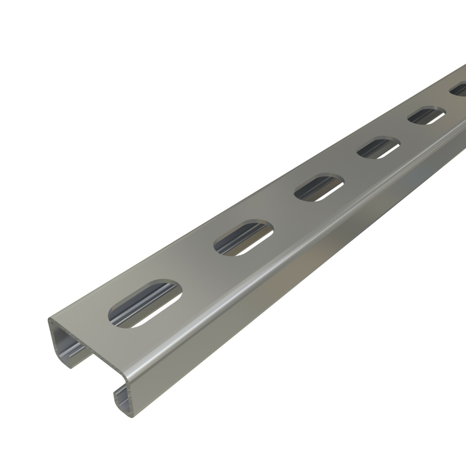PS500EH10PG Shallow Slotted Strut Channel, 10 ft x 15/8 inch
