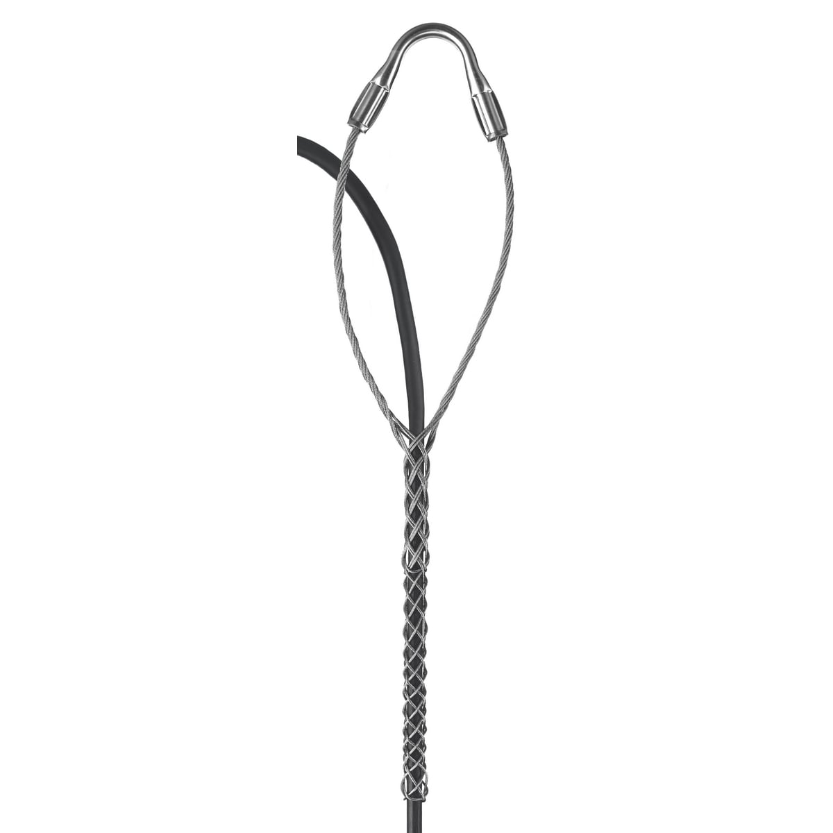Service Drop Support Grips, Heavy Duty, Single Eye, Multi Weave, Closed Mesh, Stainless Steel, 0.70-0.81"
