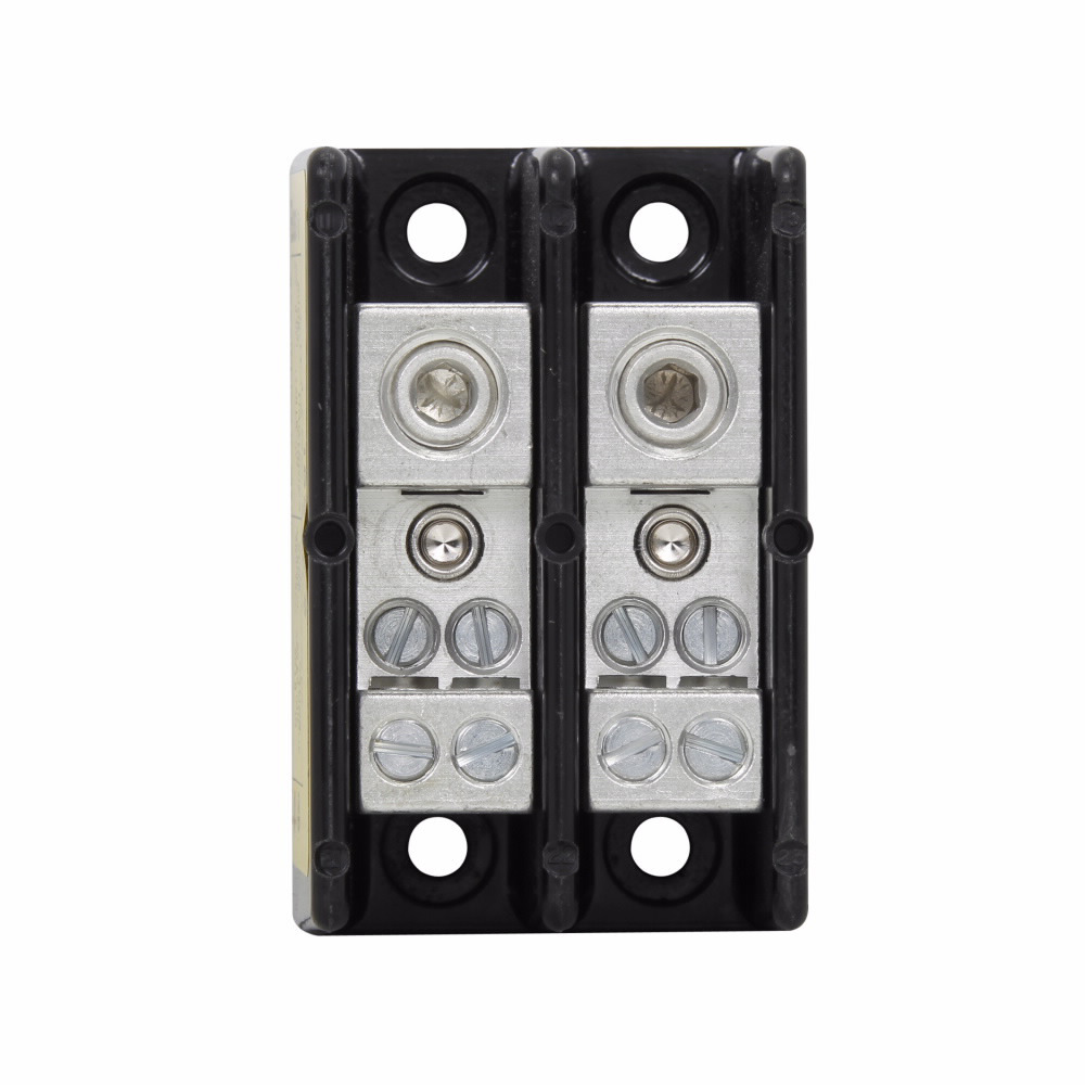 Eaton Bussmann series power distribution block, 600 Vac, 600 Vdc, 175A, Power distribution block, Two-pole, SCCR: 10 kA, Black, Molded Thermoplastic - 16220-2