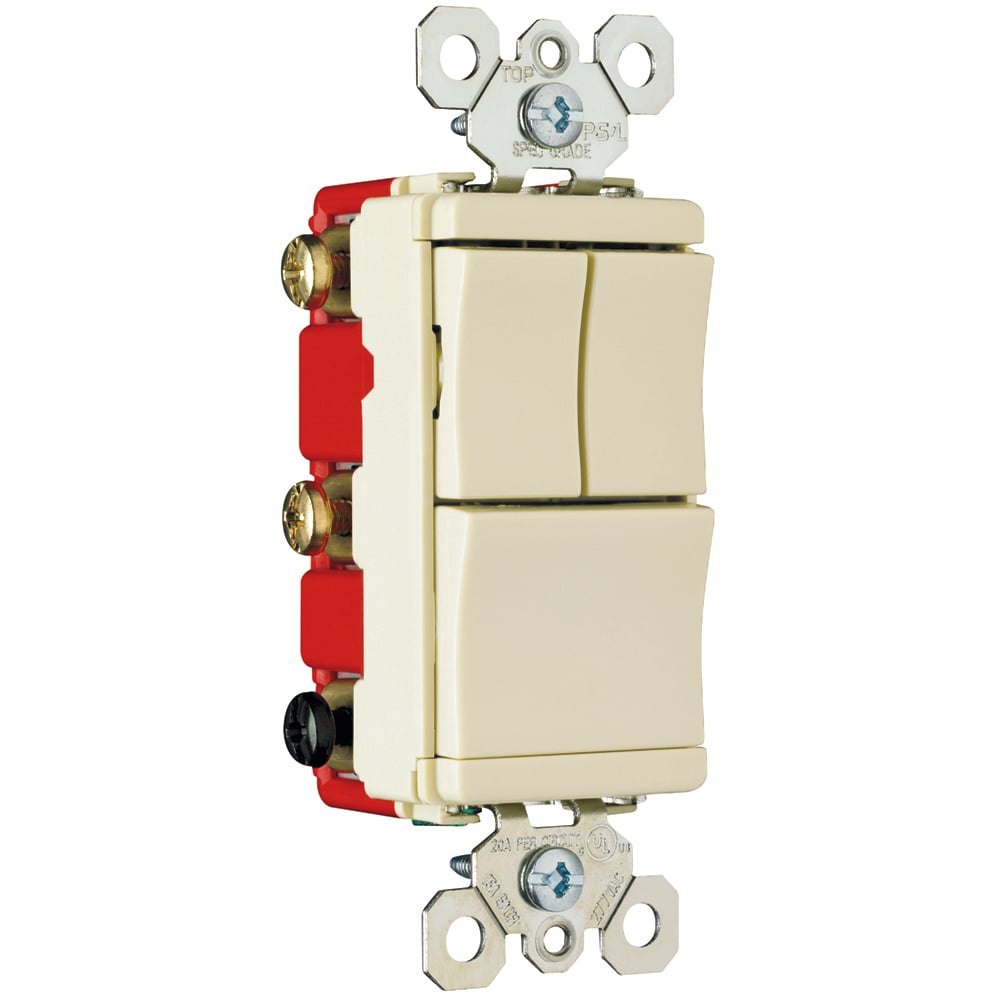 PS811120LA  Decorator Combination Switch, Light Almond