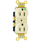 Heavy-Duty Hospital Grade Duplex Receptacle Back and, Side Wire 15amp 125volt Ivory