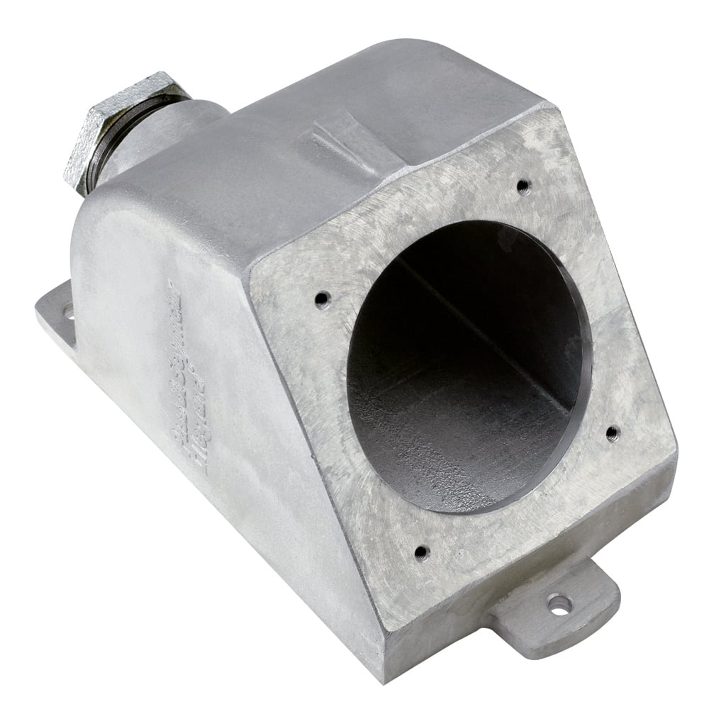 Angled Metallic Back Box with 1 1/2 hub die cast, 60 amp.