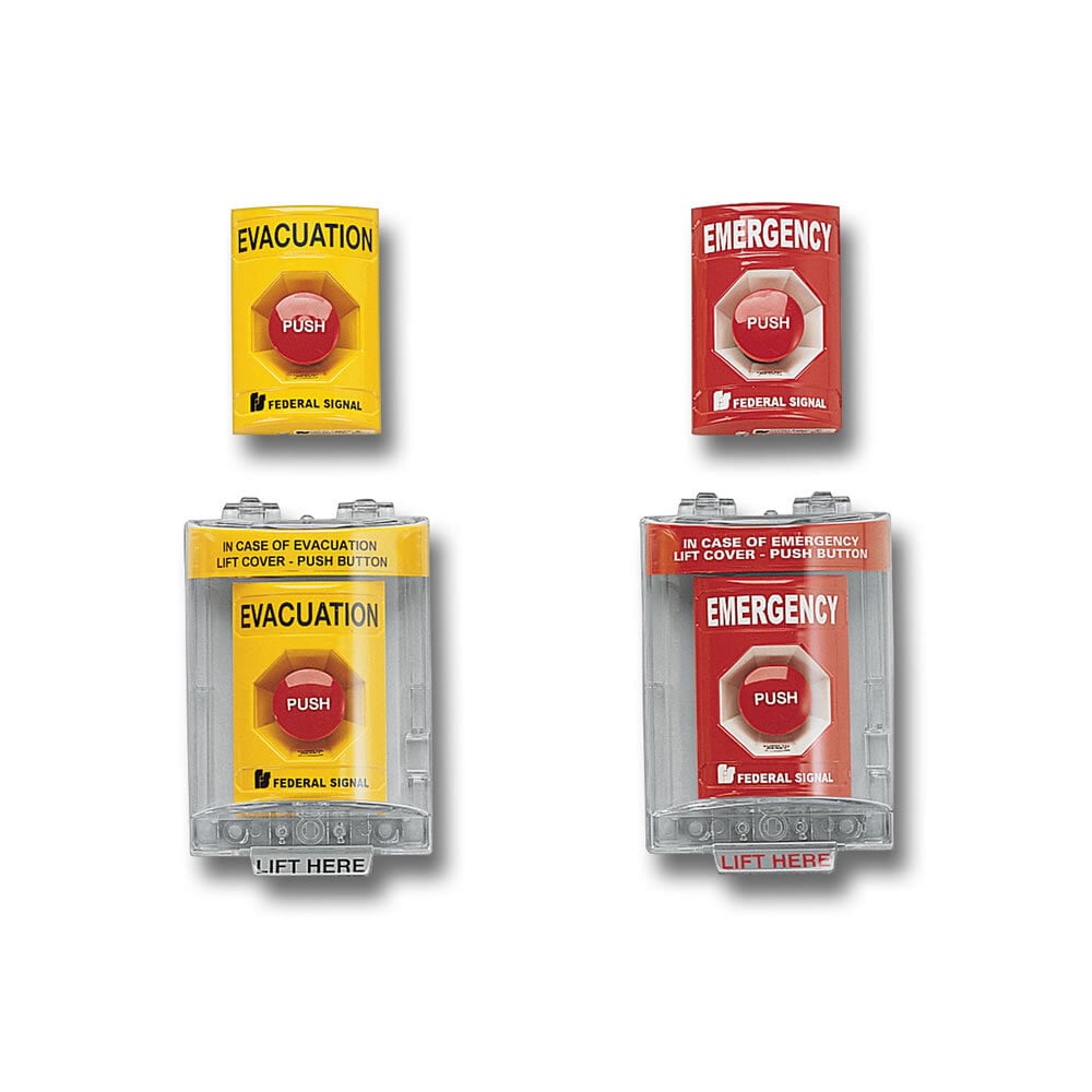PSEM-R Emergency Pushbutton Station, Red, Quick Reset