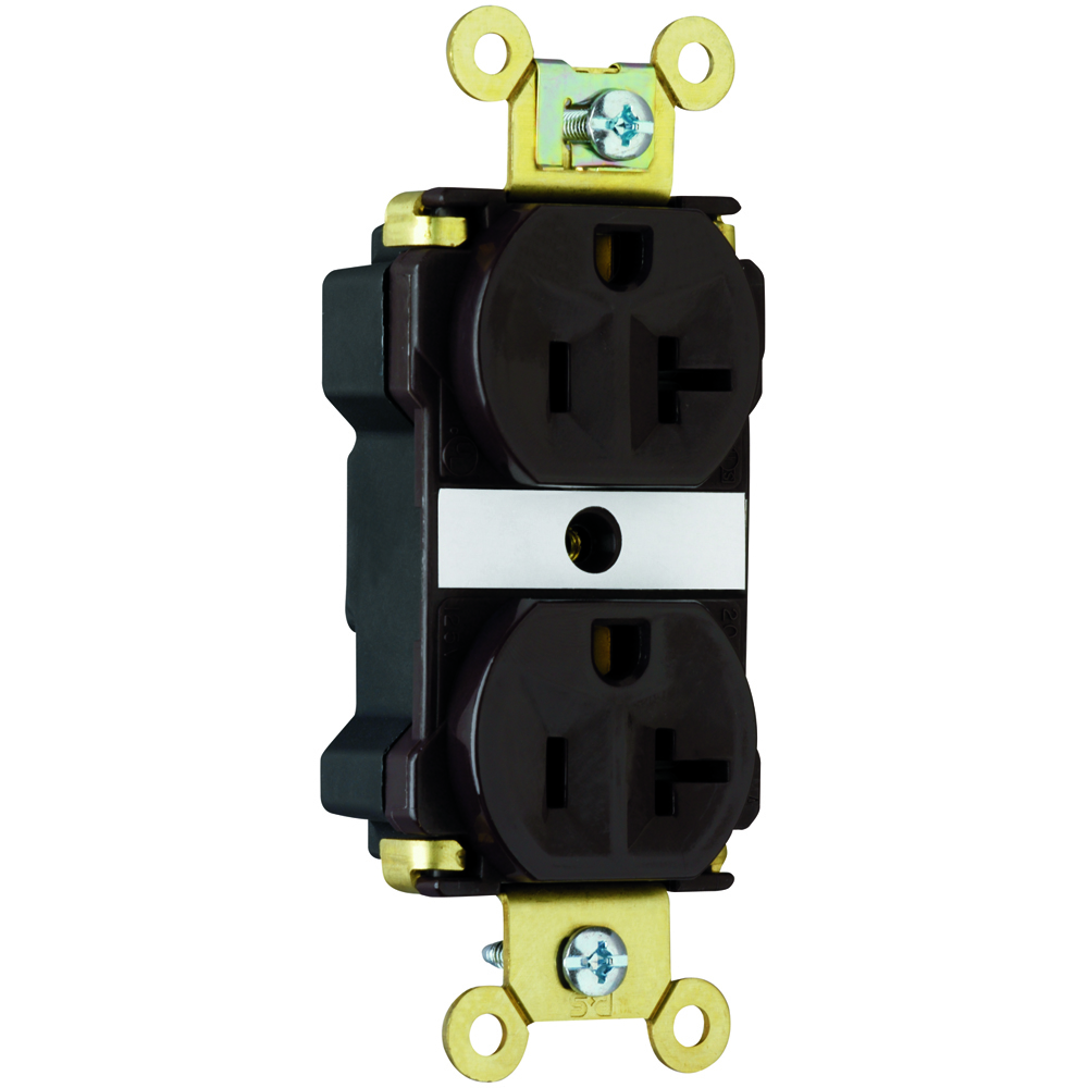 PlugTail Industrial Extra Heavy-Duty Spec Grade Duplex Receptacle 20amp 125volt Brown