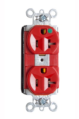 PT HG COMPACT DESIGN RECEPT 20A/125V RED
