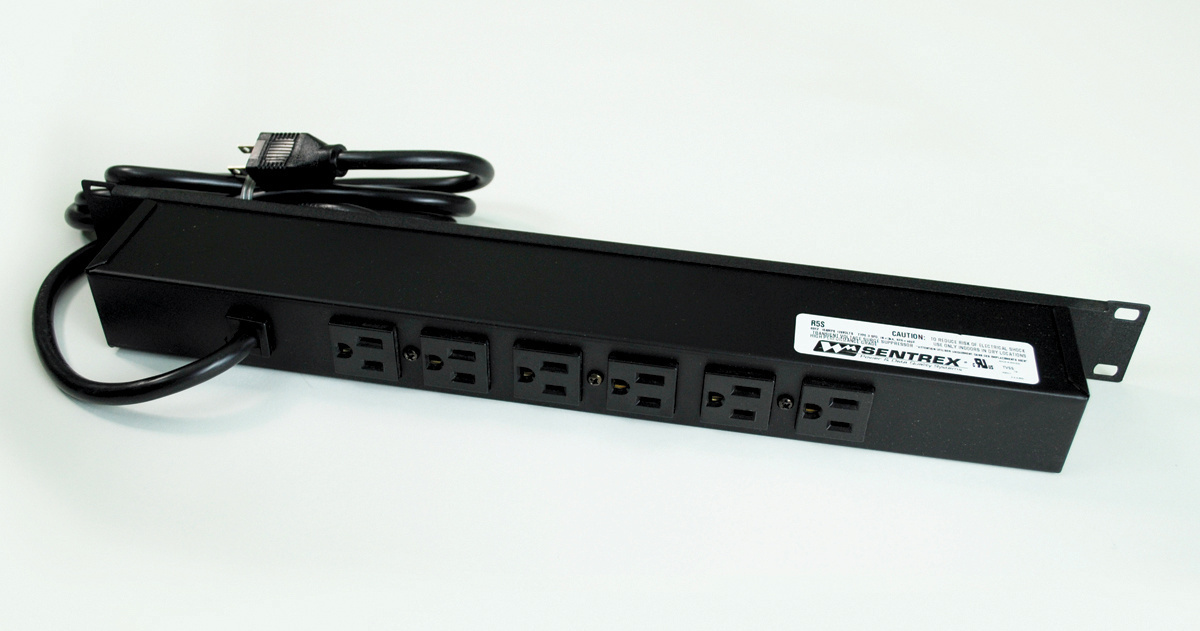 SENTREX 15A, 1U, 5R OL, SW, 6FT, BK