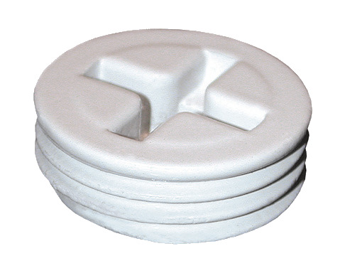 1/2 Plug, White