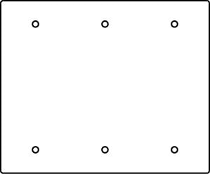  RFB11 Series 3-Gang Blank Device Plate; 5-7/16 Inch Width x 4-1/2 Inch Height