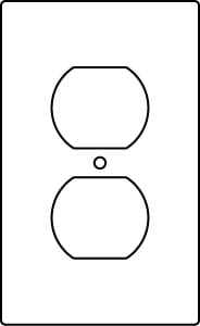 1Gang Duplex Recept Device Plate