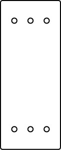 1Gang Blank Sectional Device Plate