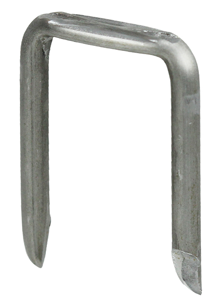 Staple, 14 to 2, 12 to 2 AWG cable size, Romex and NMC cable type, 1/2 x 1 in. staple size, Steel material, Wooden Stud mounting, Painted finish, 12 GA thickness, Contains (100) Staples
