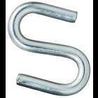S-Hook, 1-1/2 in. overall length, 1/4 in. opening size, Low Carbon Cold Drawn Steel, 7/16 in. eye diameter, 7 GA wire size