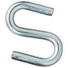 S-Hook, 1-1/2 in. overall length, 1/4 in. opening size, Low Carbon Cold Drawn Steel, 7/16 in. eye diameter, 7 GA wire size