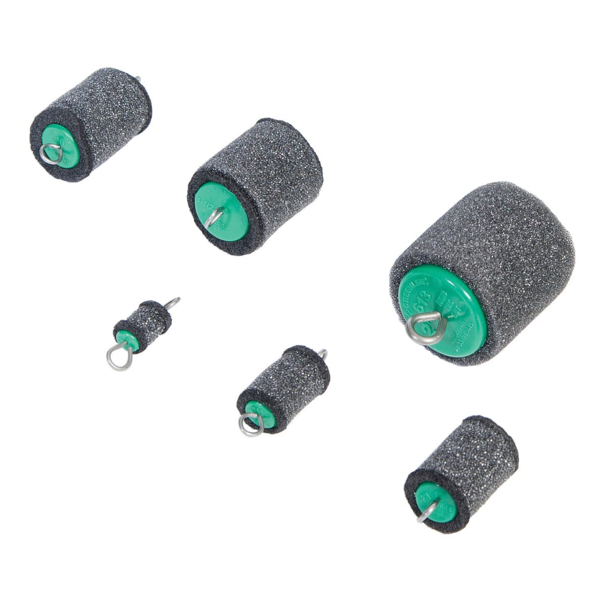Conduit Pistons Set includes the 608, 609, 610, 611, 612, 613.  Use with blower or vacuum power fishing system to pioneer the line through the conduit run.  Flexible foam body for an air-tight seal.  Color-coded end disk with embossed size markings for fast, easy selection.  Strong steel center rod with loops on both ends.  Pistons available for all types and sizes of conduit 1/2" through 6".