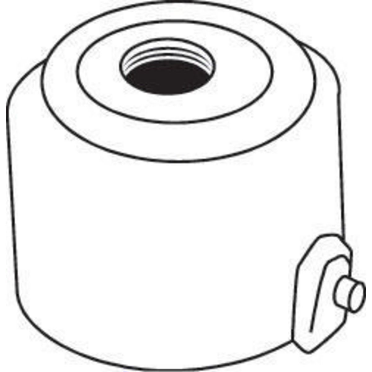 Slip-fitter, Pole top, 1/2 in Hub, 2 3/8 in Slip fit , Bronze.