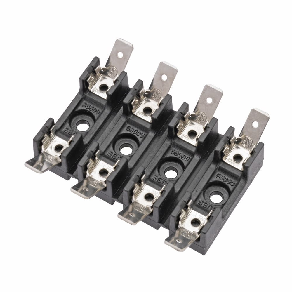 20A 300V 1/4" x 1-1/4"  2 Pole Fuseblock, Straight 1/4" Quick Connect