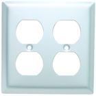 Smooth Metal Wall Plate 2gang Duplex Aluminum