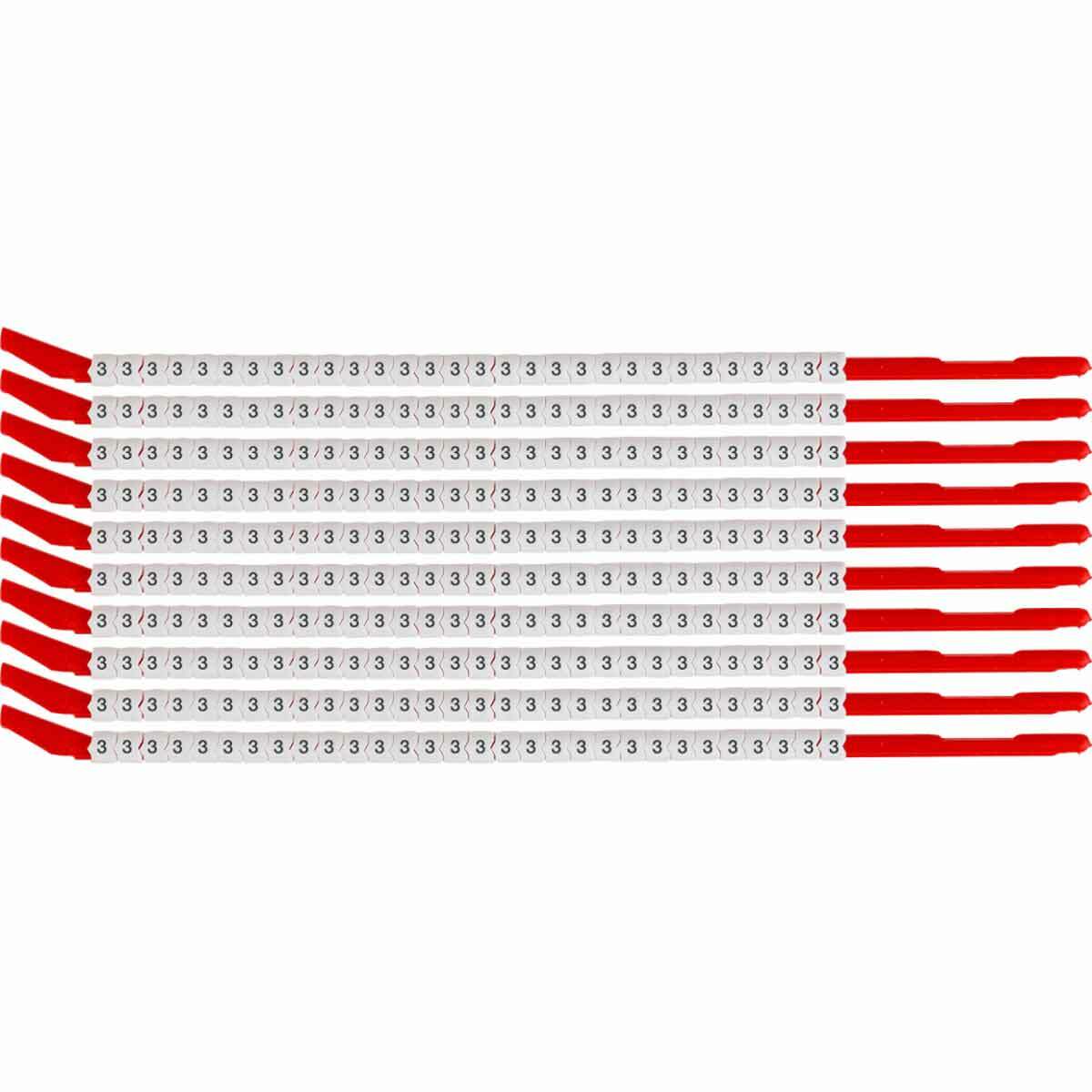 Wire Mkr,ClipSlv,3,SCN10,30/WD,10WD/PK