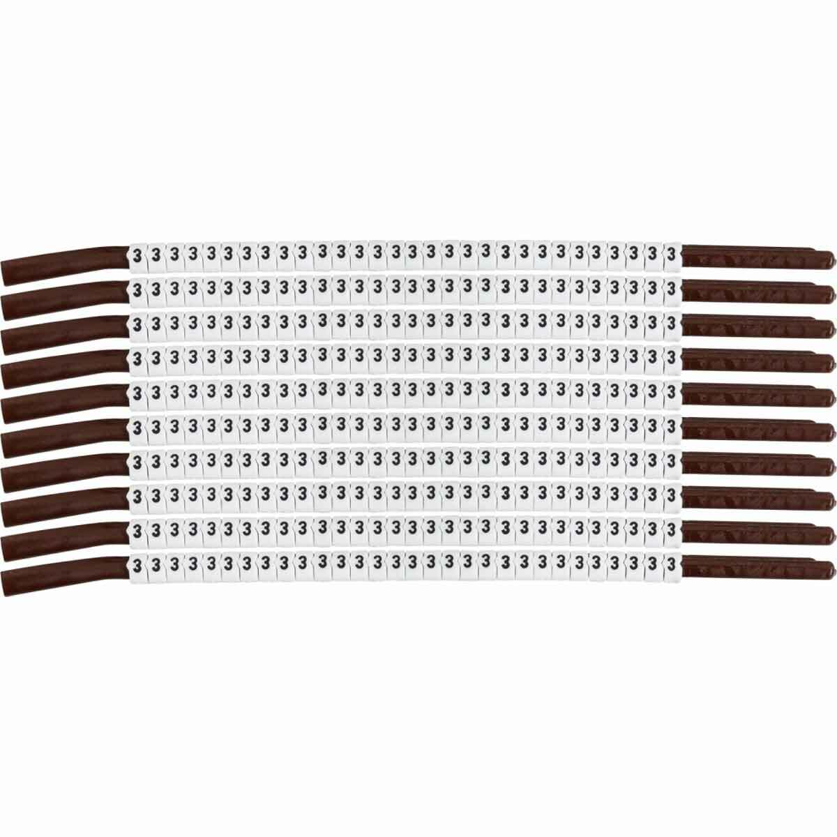 Wire Mkr,ClipSlv,3,SCN15,30/WD,10WD/PK