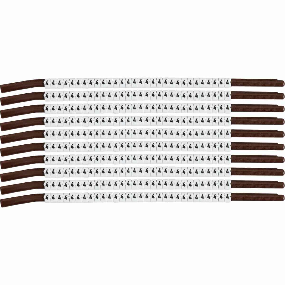 Wire Mkr,ClipSlv,4,SCN15,30/WD,10WD/PK