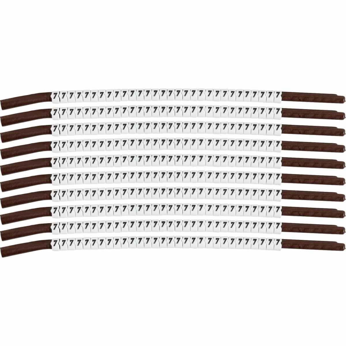 Wire Mkr,ClipSlv,7,SCN15,30/WD,10WD/PK