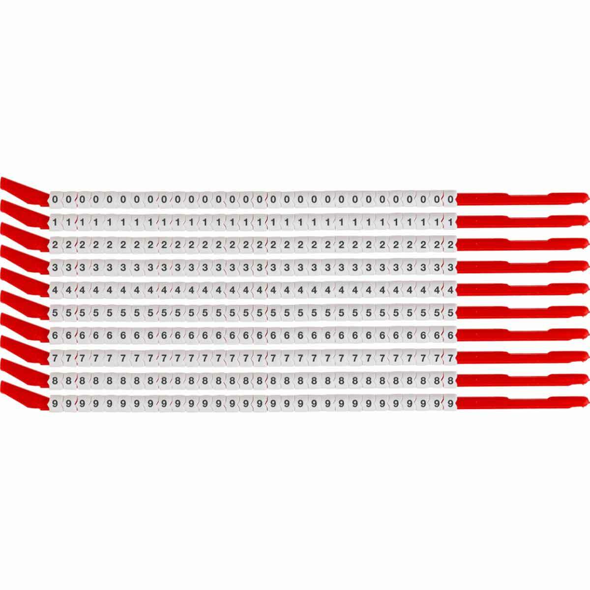 Wire Mkr,ClipSleeve,0-9,SCN10,300 MKR/KT