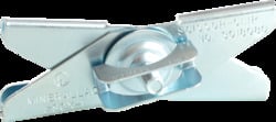 Scissor Clip T-Bar Hanger, Fits 1" T-Bar, 1/4"-20 x 2" Stud with Wing Nut Washer, Zinc
