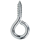 Eye Screw, Low Carbon Cold Drawn Steel material, 0.264 x 2-5/8 in. Size, 2-5/8 in. length, Zinc Plated Finish, 3/4 in. eye diameter, 0.264 in. wire diameter, 1-1/8 in. thread length, 1-1/4 in. shank length, Gimlet point style