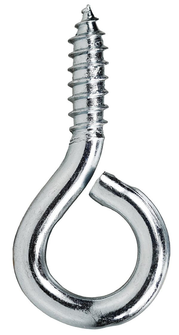SE4 Screw Eye, 1-5/8 in L, 5/8 in Thread, 1/2 in ID Eye, Low Carbon Cold Drawn Steel