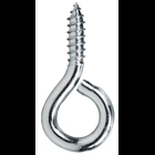 Eye Screw, Low Carbon Cold Drawn Steel material, 0.16 x 1-5/8 in. Size, 1-5/8 in. length, Zinc Plated Finish, 1/2 in. eye diameter, 0.16 in. wire diameter, 5/8 in. thread length, 3/4 in. shank length, Gimlet point style