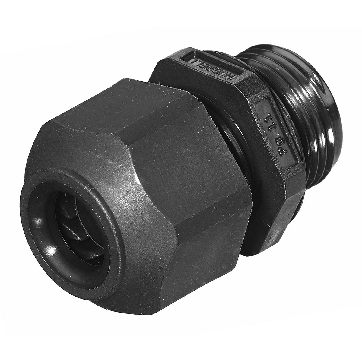 Kellems Wire Management, Cord Connectors, European Style, .23-.40", PG11, Black