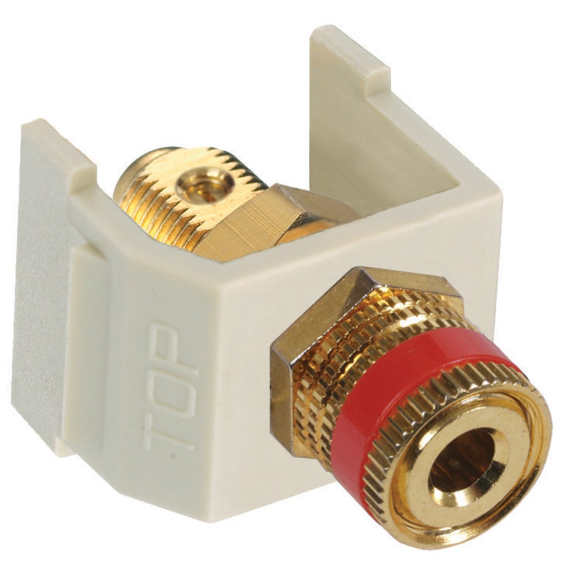 Snap-Fit, Red Speaker Post, Office White