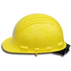 Ratchet Safety Helmet, 6-Point Impact Absorbing suspenders, Yellow shell color, 6-1/2 to 8 in. hat size, Polyethylene shell material