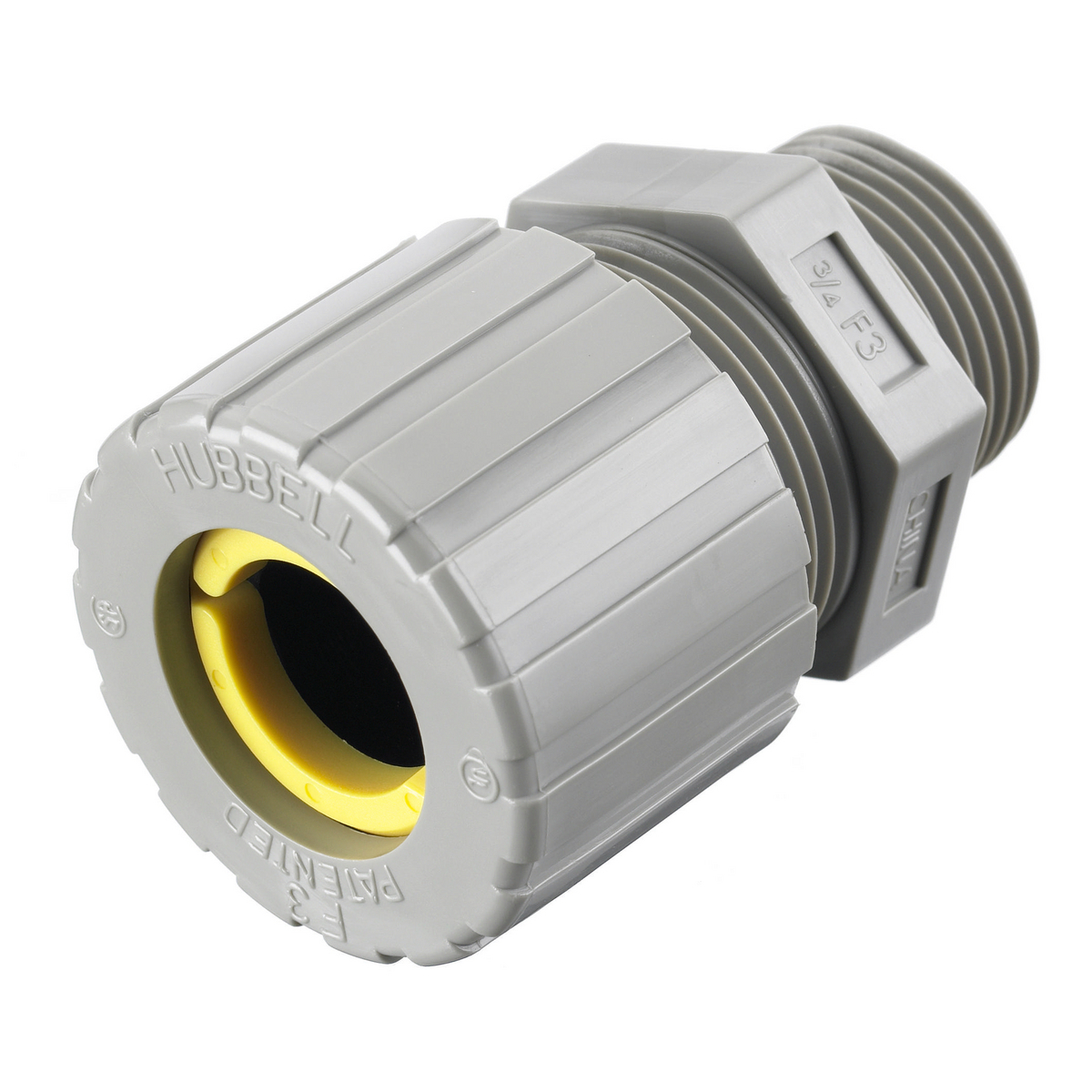 Kellems Wire Management, Cord Connectors, Straight Male, .63-.75", 3/4", Nylon