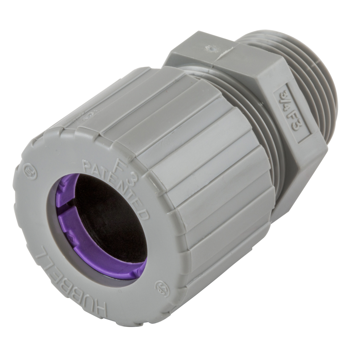 Kellems Wire Management, Cord Connectors, Straight Male, .75-.88", 3/4", Nylon