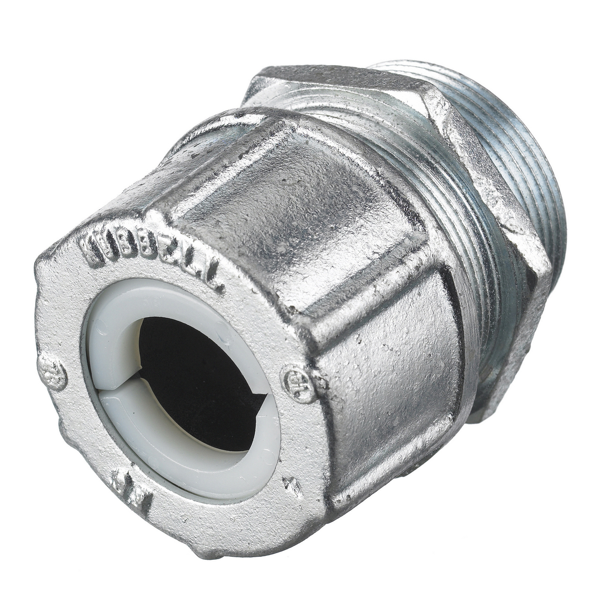 Kellems Straight Male Cord Connector, 1.00-1.13", 1" Iron