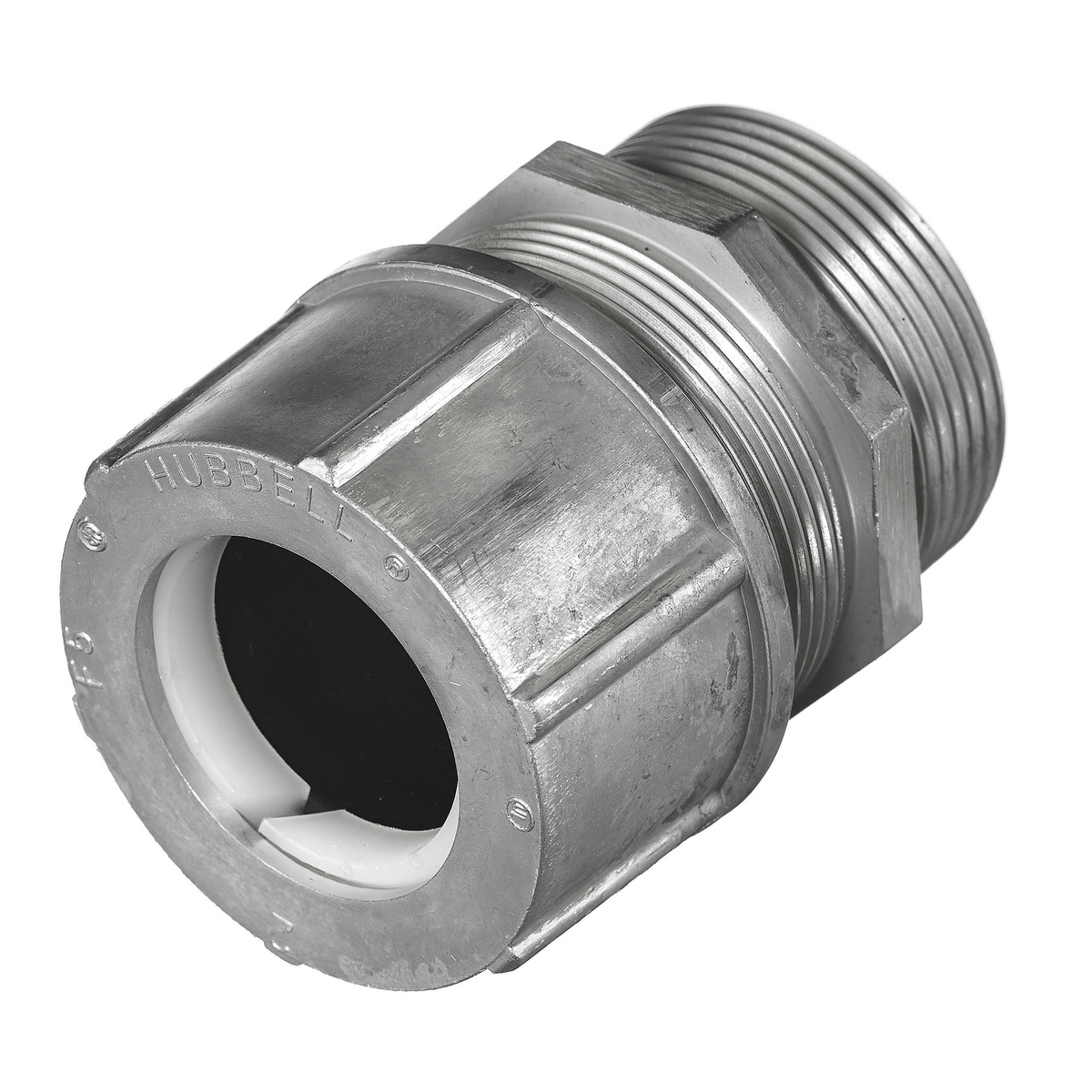 Kellems Wire Management, Cord Connectors, Straight Male, 2.44-2.63", 3", Aluminum