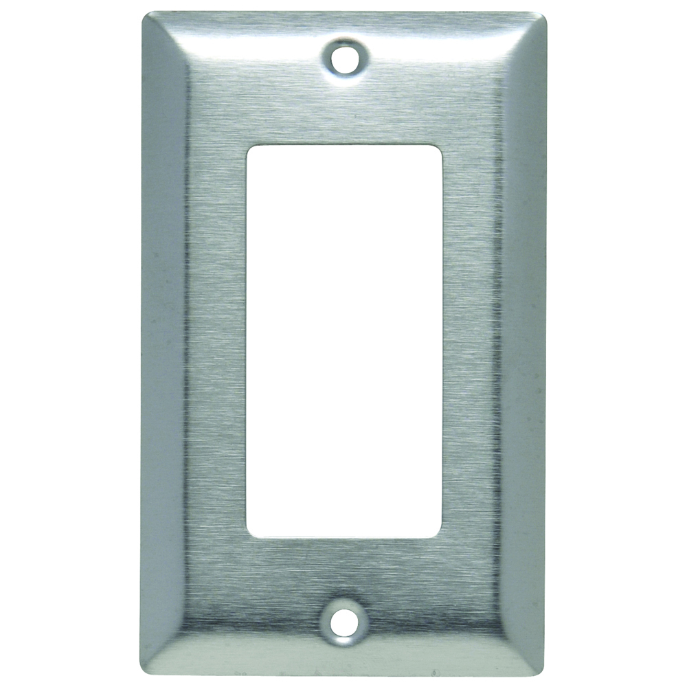 Smooth Metal Wall Plate, 1gang Decorator, 430 Stainless Steel