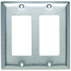 Smooth Metal Wall Plate 2gang Decorator 430 Stainless Steel
